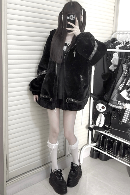 ナイトファー猫耳アウター