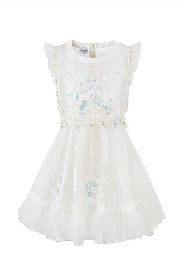 アイスチャイナシャツ+スカート+ドレス+ネックアクセサリー