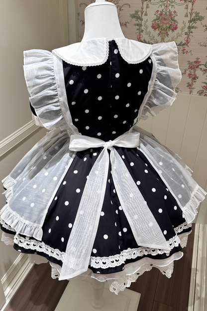 ハートビートドットドレス+シアーエプロン