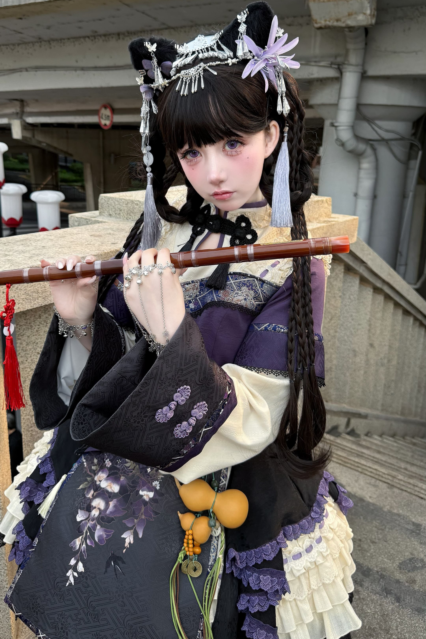 China Style Girl Lolita Top + Skirt + Catsuit + Clips