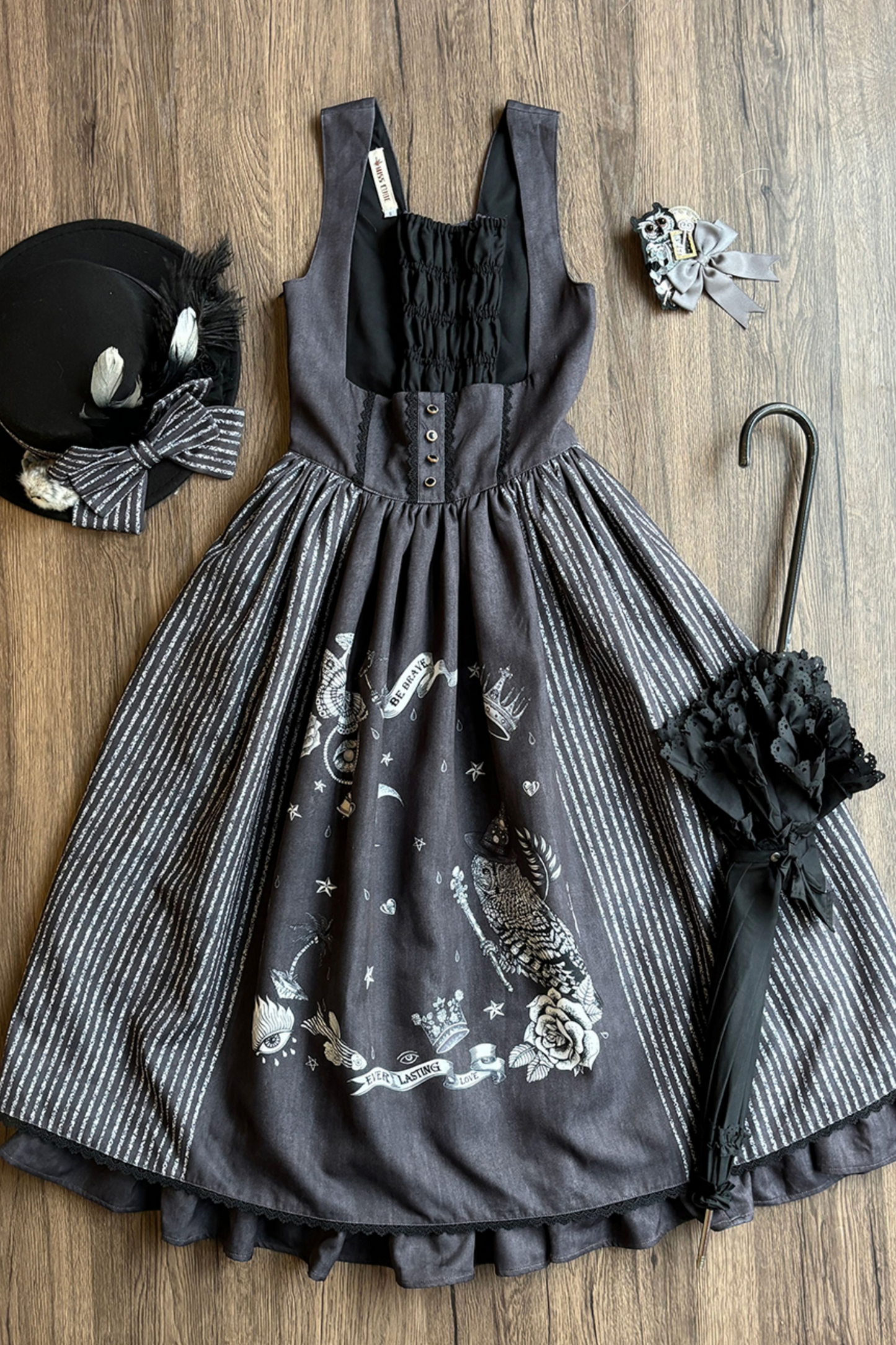 魔法学園レトロエレガントロリータジャンパースカート