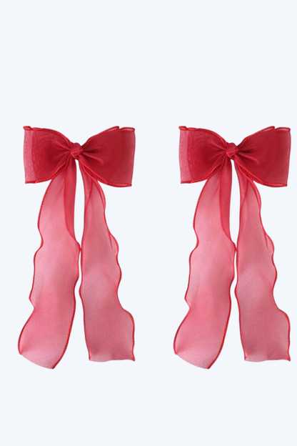 チュールリボンヘアピン