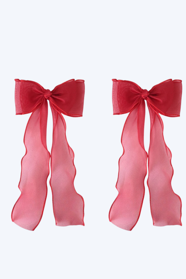 チュールリボンヘアピン