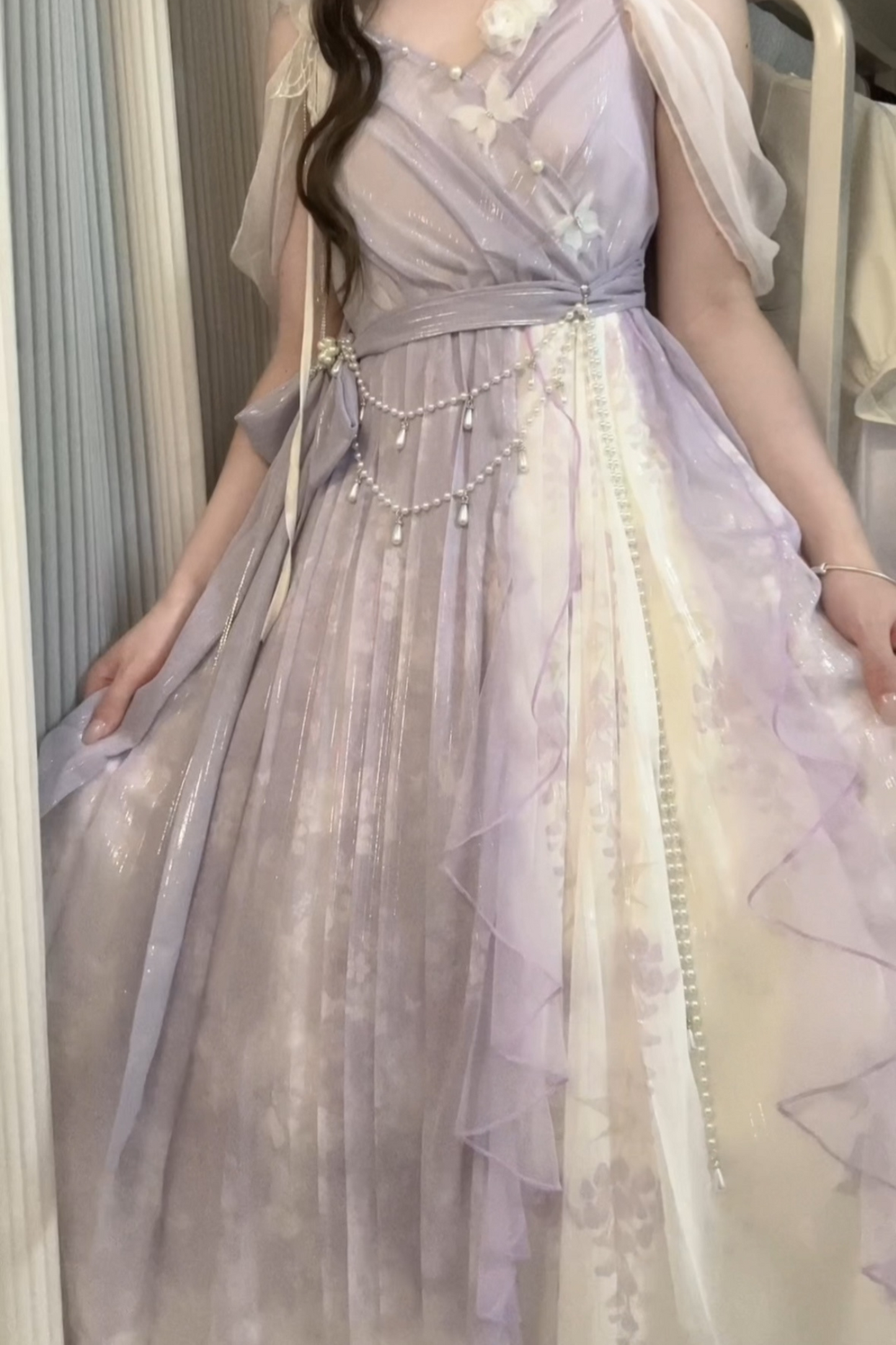 [Reservations] Sweet is Elegant Girly Dress + Shawl + Necklace