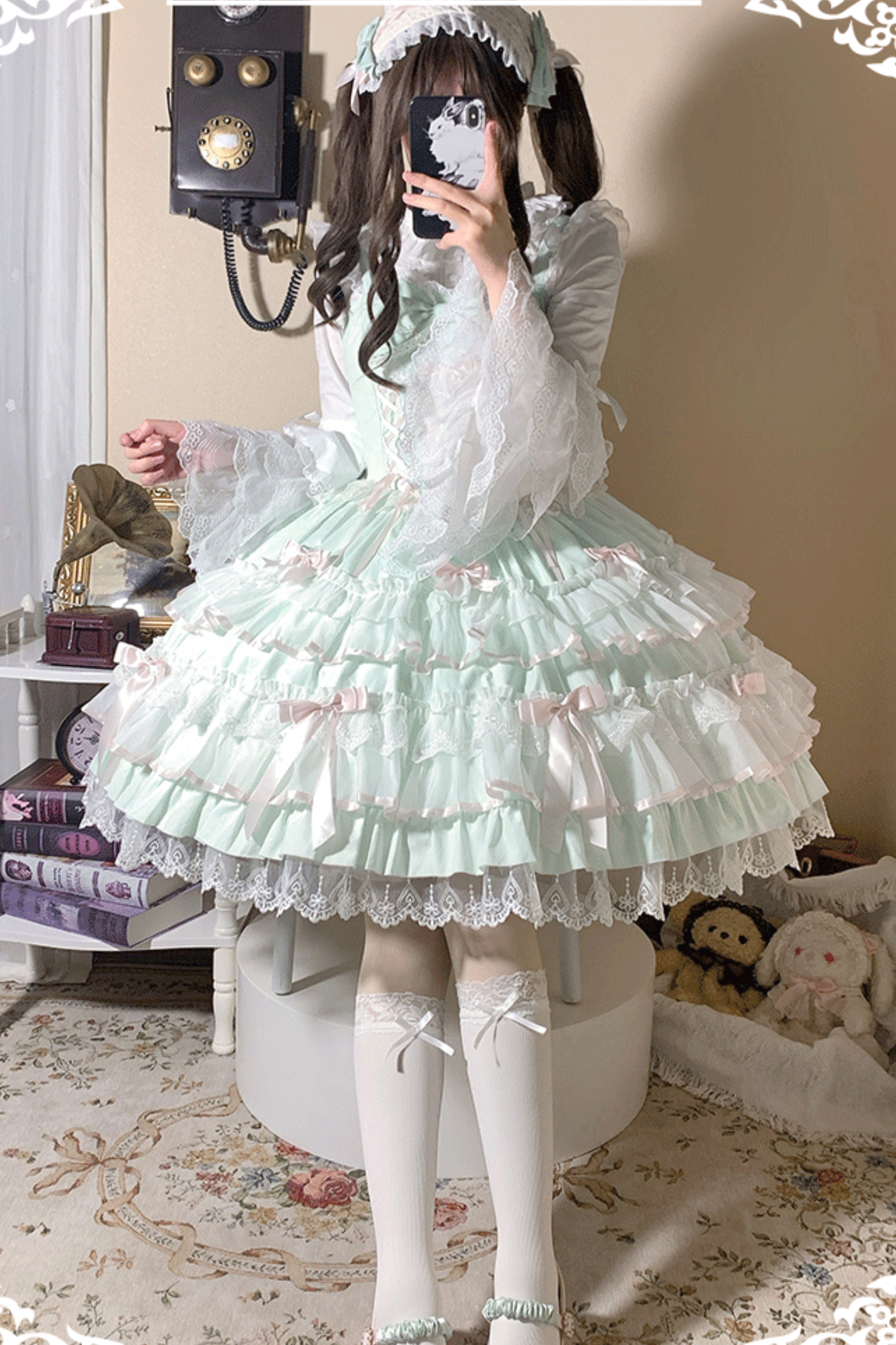 レトロプリンセスケーキスカートゴージャスドールジャンパー