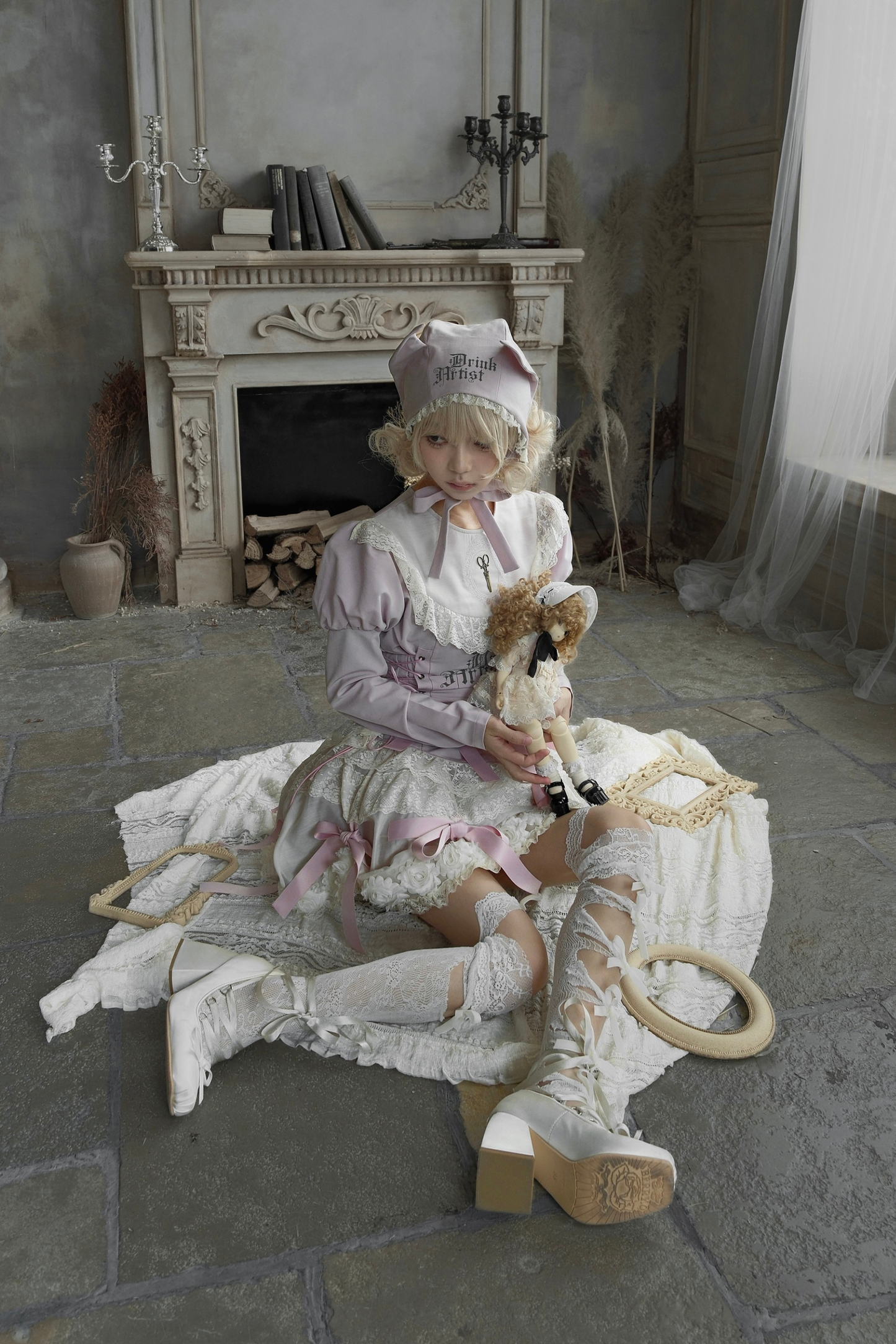 ドローストリングゴシックスイートトップス+ケーキスカート