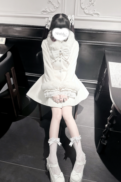 リボンウエストマークフレアコート