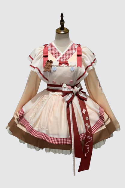 【12月6日予約締切】チャイナロリータエンブロイダリーメイドドレスセット＋ボンネット