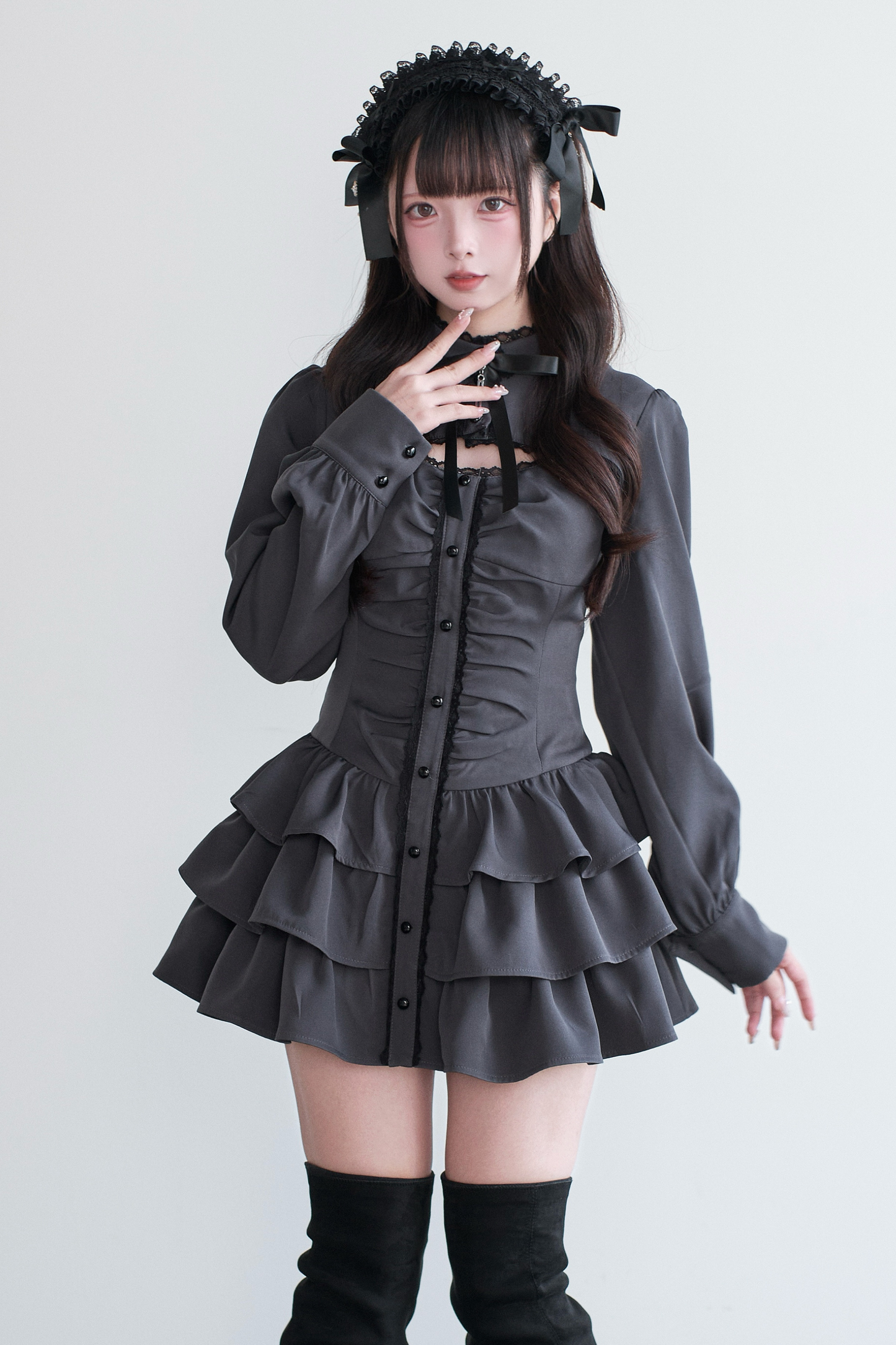 リトルゴスレースリボンドレス+ショートパンツ