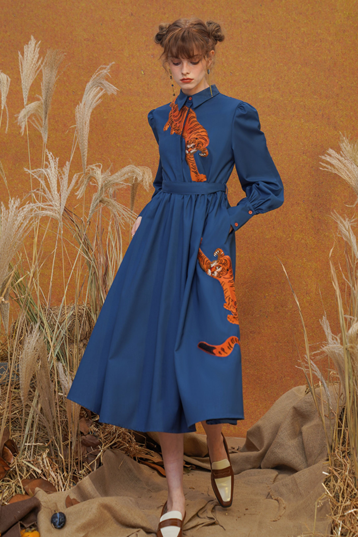 フレンチヴィンテージタイガーワンピース