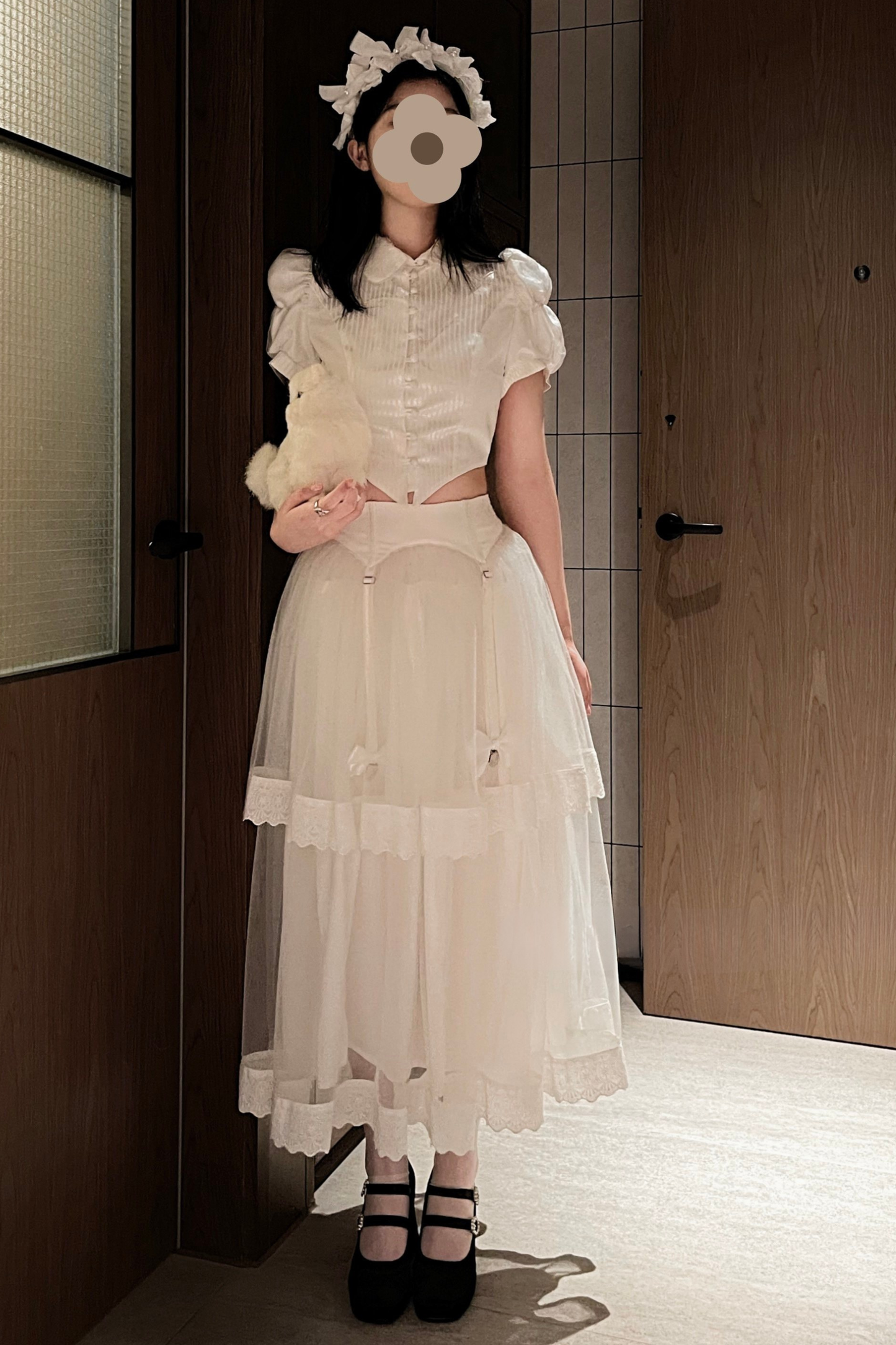 Spider Web French Blouse