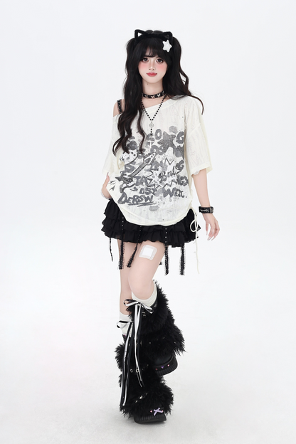 Light Asian Graffiti Sweet Cool Top