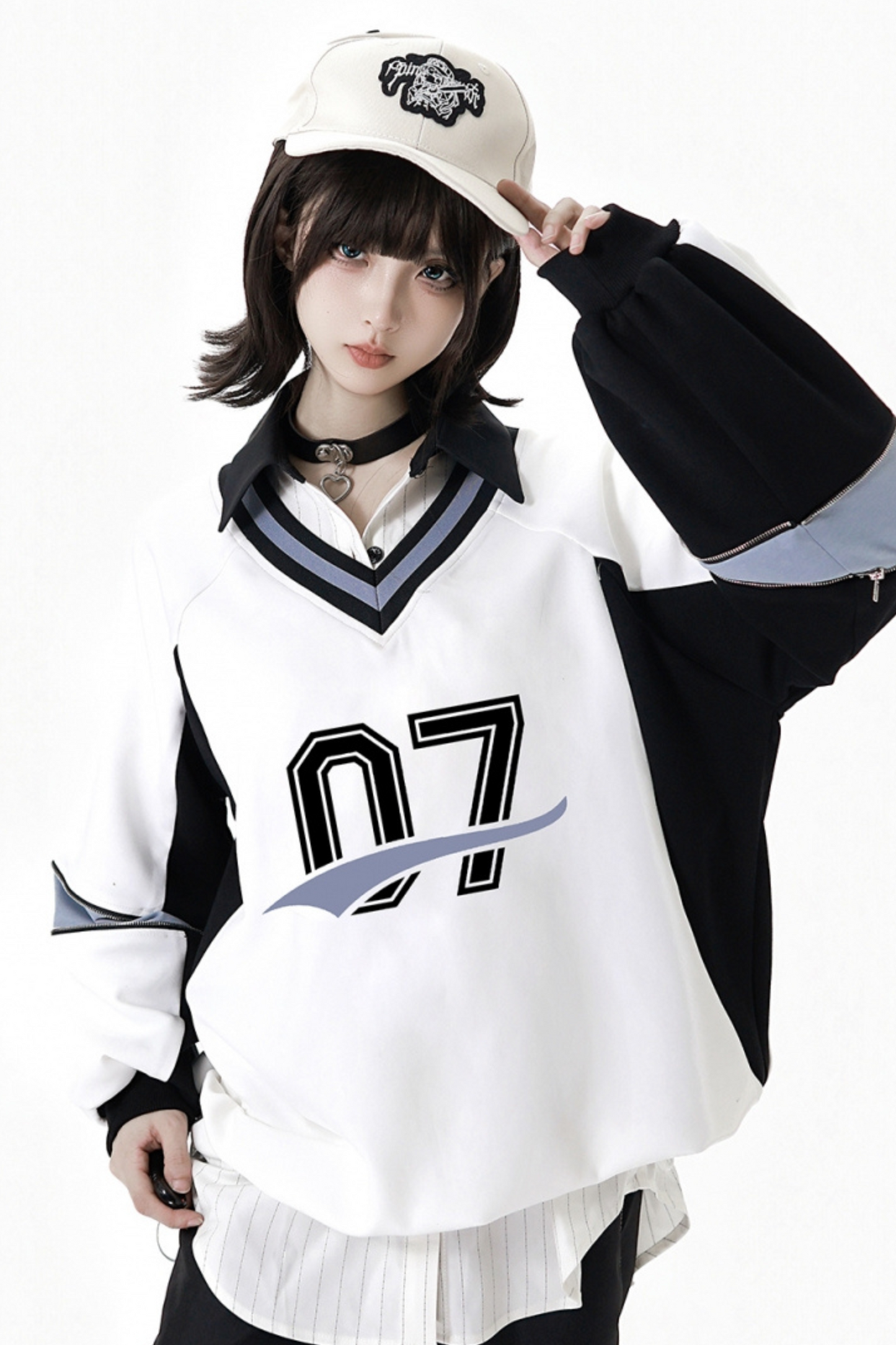 モードスタイルスウェット+ウエストスカート+パンツ+シャツ