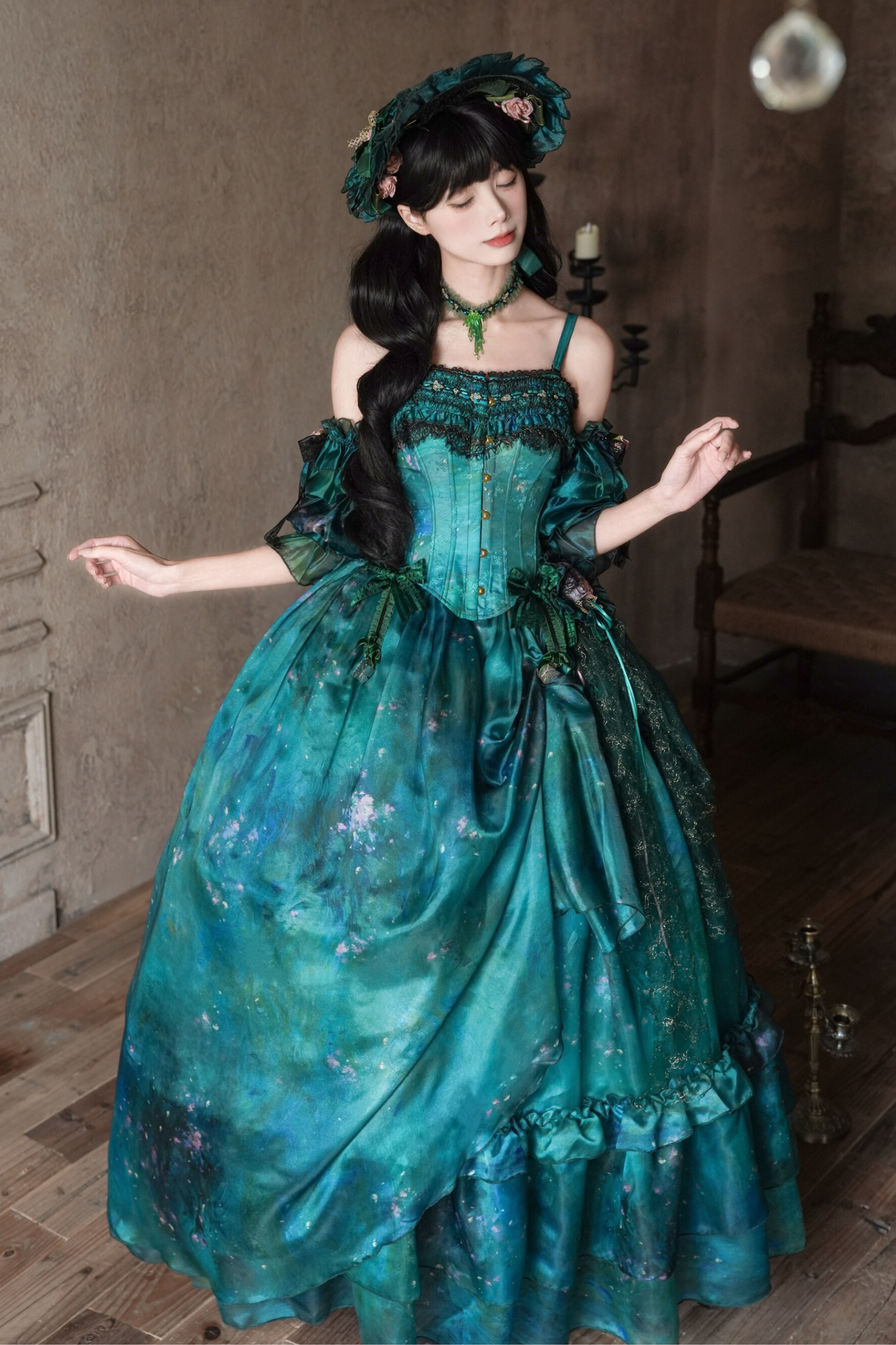 【3月19日予約締切】シルビアトップス+フレアスカート+ハット+スリーブ+ネックレス