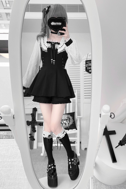 Mine ribbon flared top + shorts