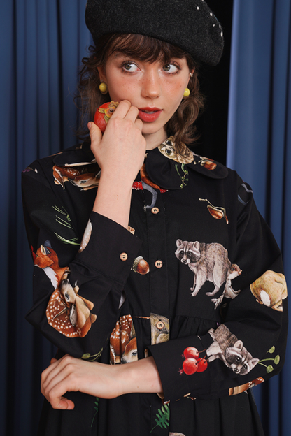 Animal Print Classic Art Style Loose Dress