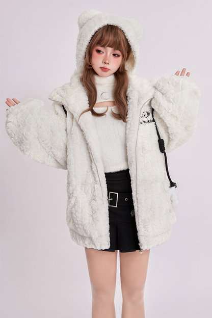 アニマルフード付きコート