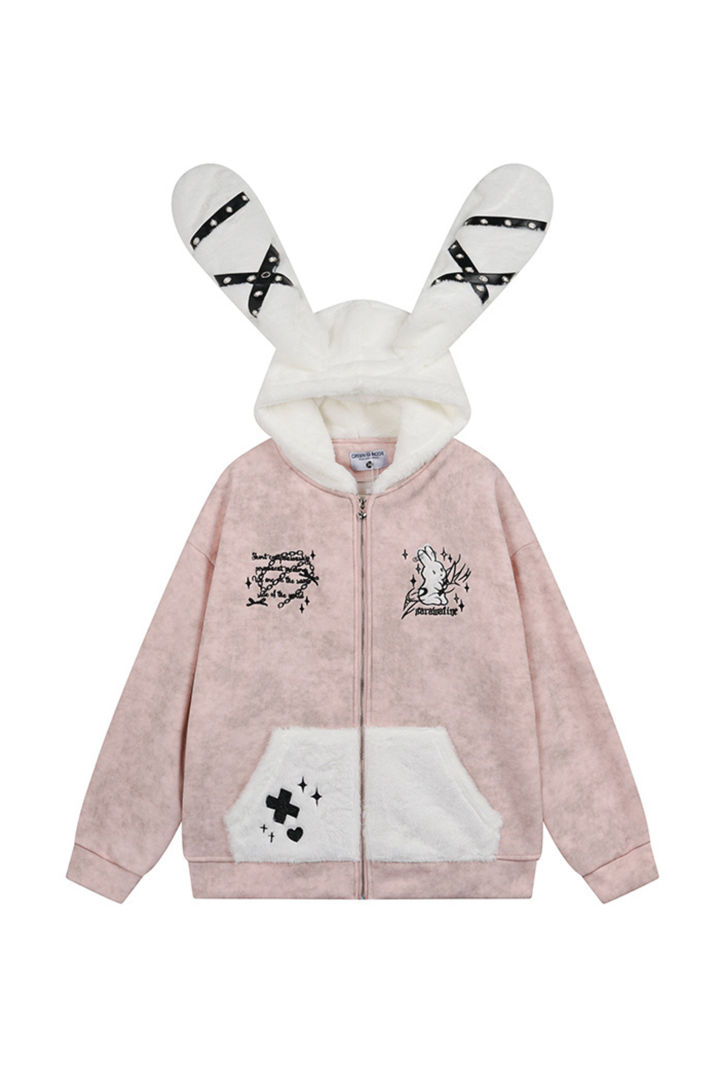 キュートバニーイヤーフリースジャケット