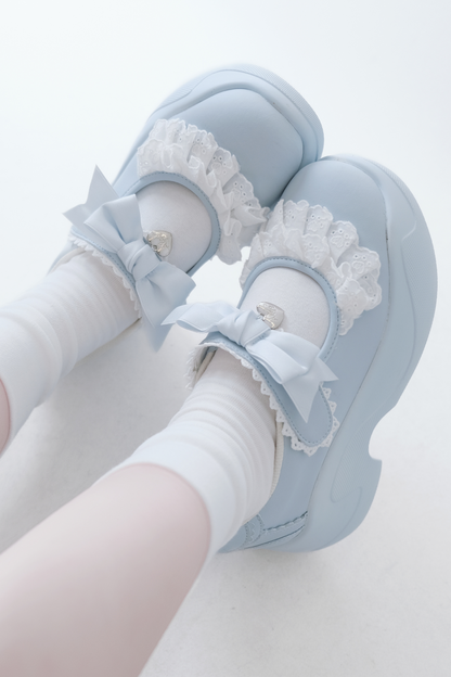 Girly Lace Ribbon Sneakers