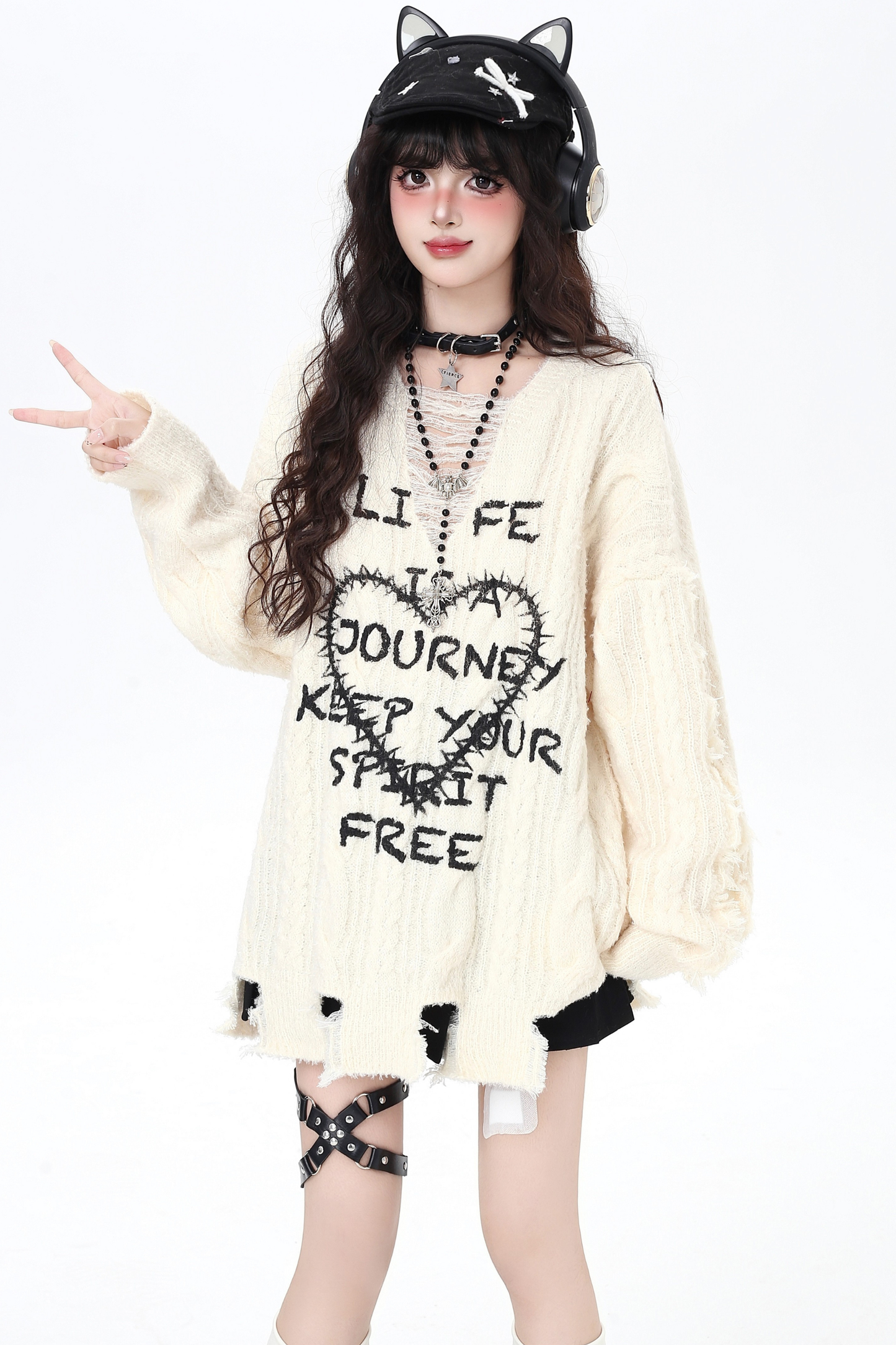 Dark Heart Loose Tops