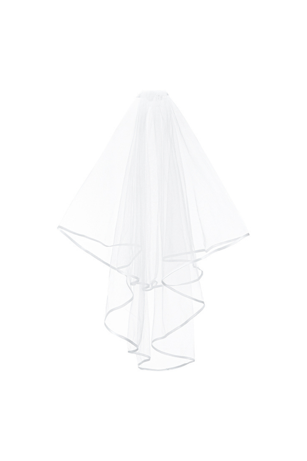 White gothic gemini Lolita dress + corset + ribbon + hair band + veil