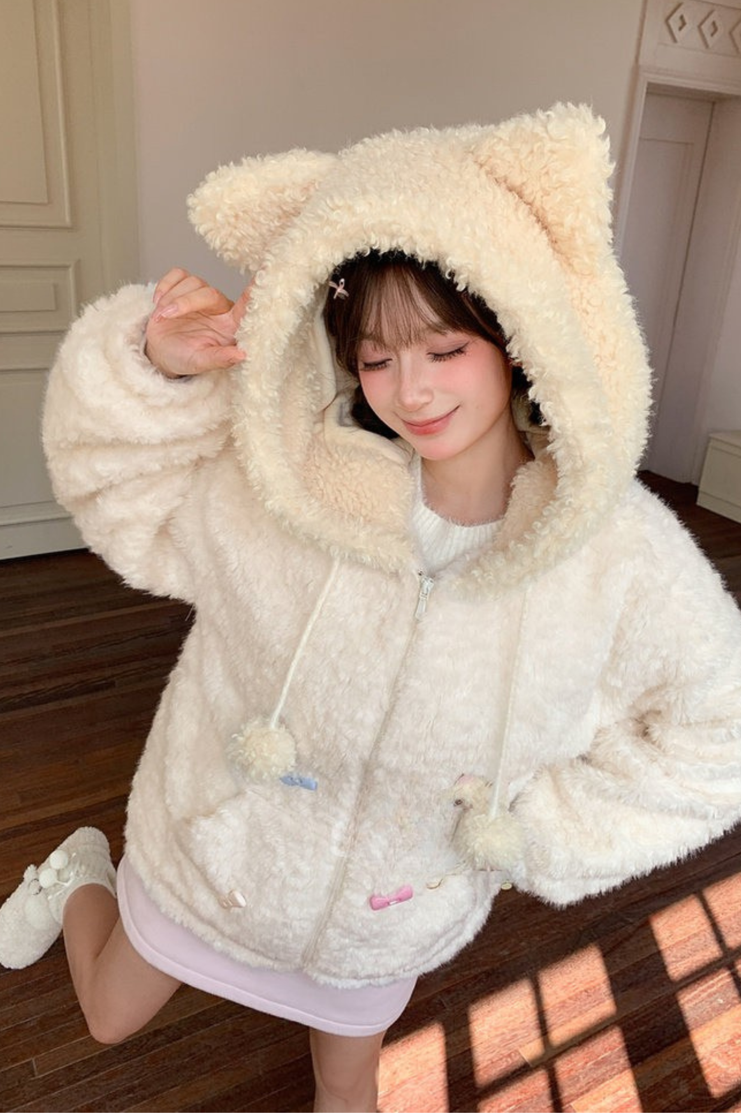 キャットフードファーコート