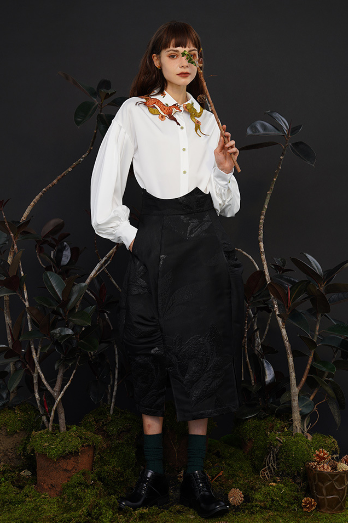 アニマルカラーレトロシャツ