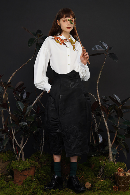 アニマルカラーレトロシャツ