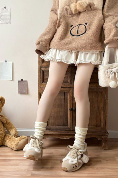 Sheep Puff Plush Running Shoes