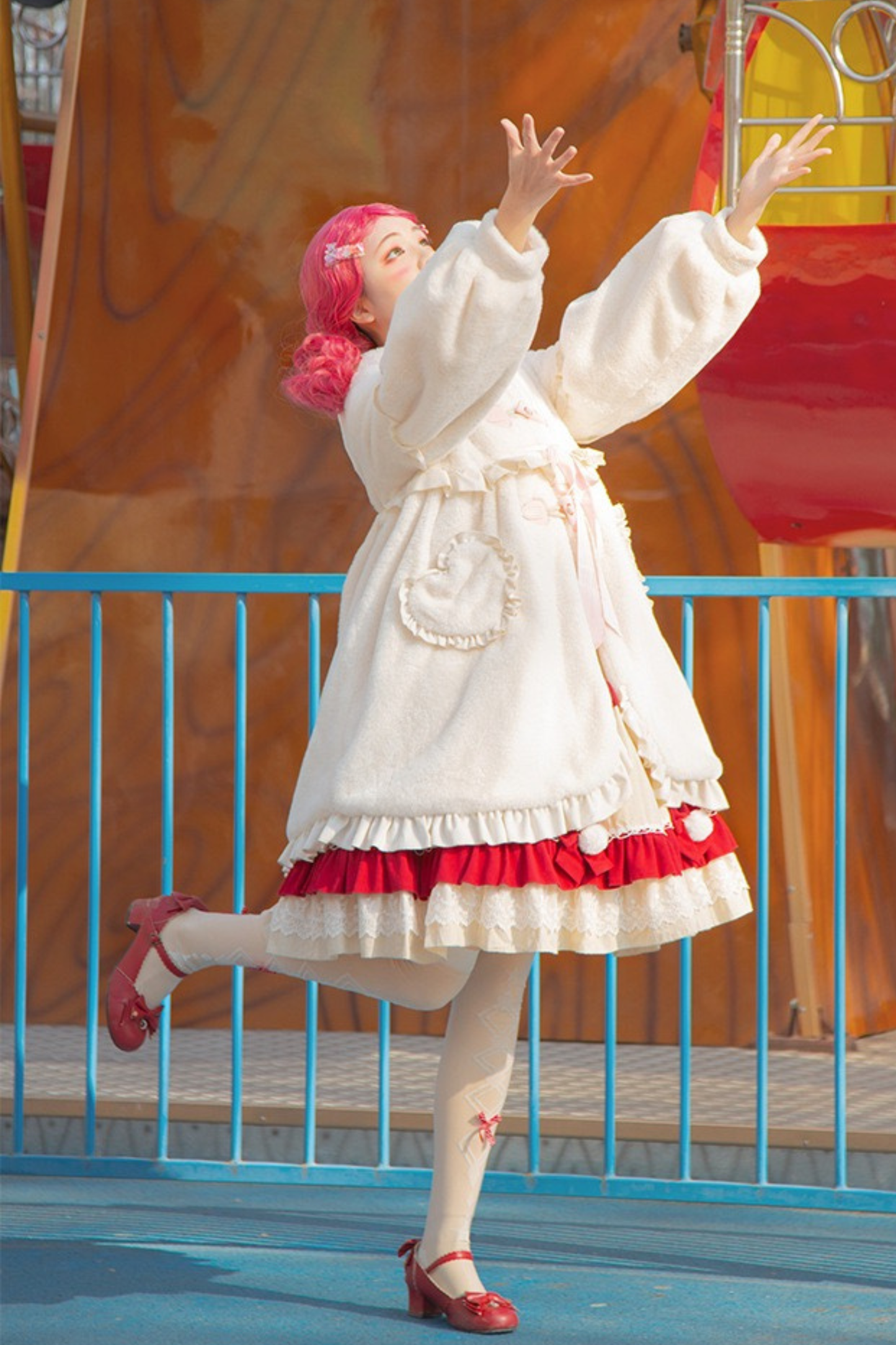 ラビットファーキュートロリータコート