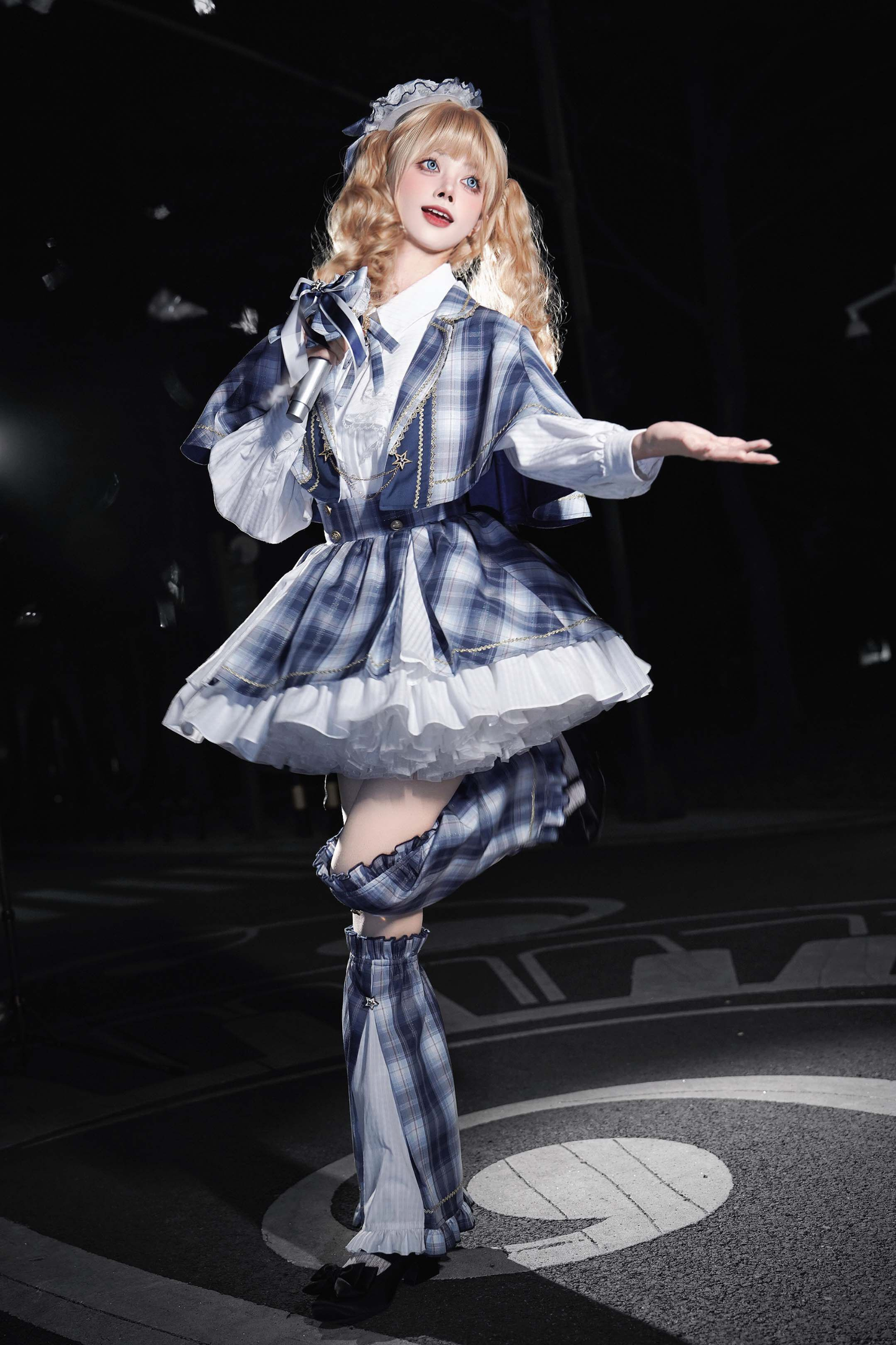 スターライトアイドルコスプレケープ+シャツ+スカート+レッグウォーマー