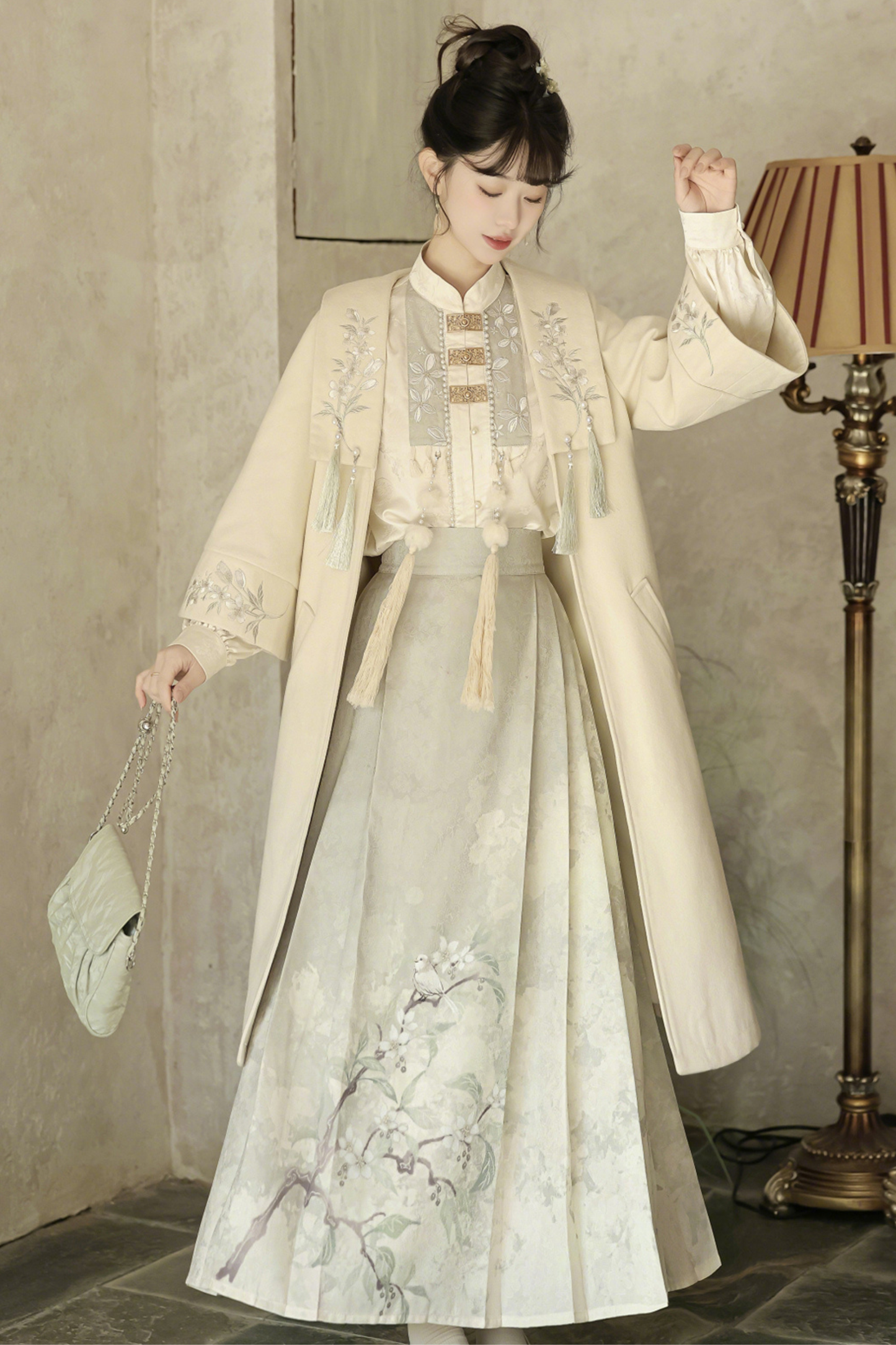 フォレストチャイナコート+スカート+トップス