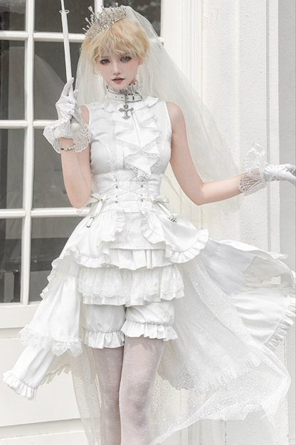 퓨어 프린스 재킷 + 상의 + 바지 + 거들 + 리본