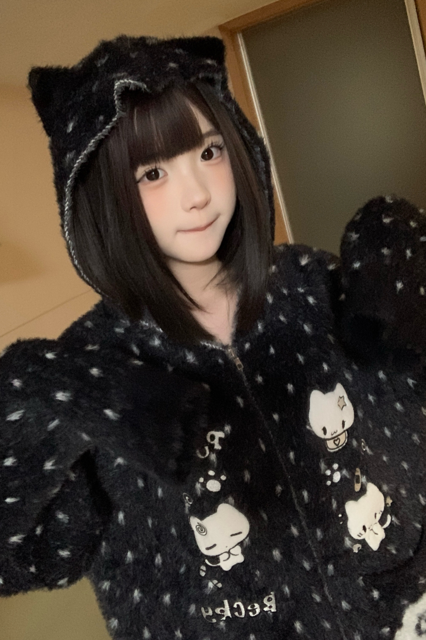 キャットフードニットルーズカーディガン