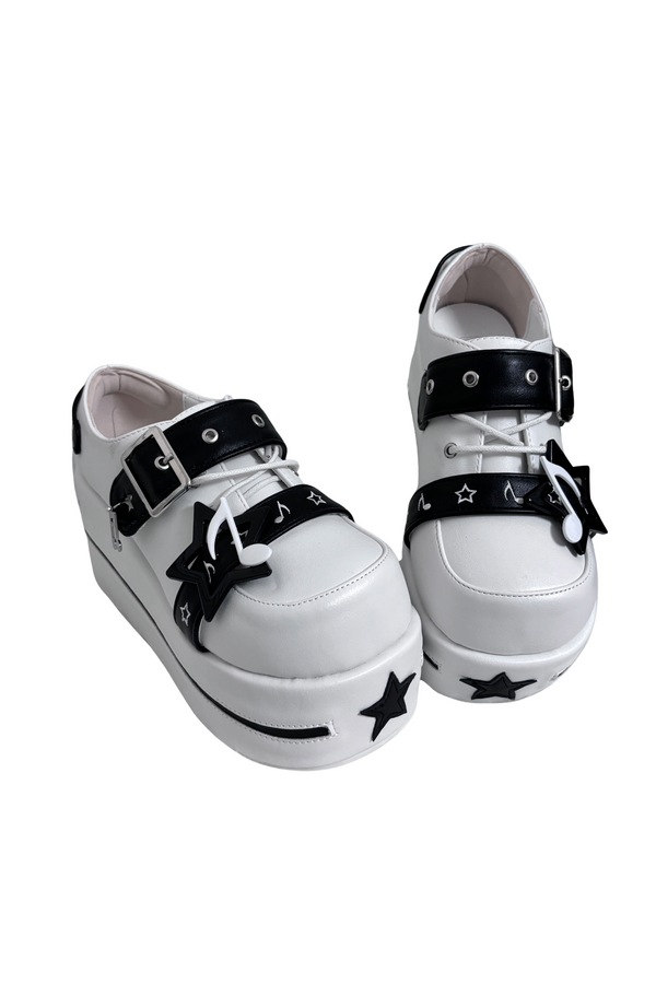Star Melody Punk Strap Platform Shoes