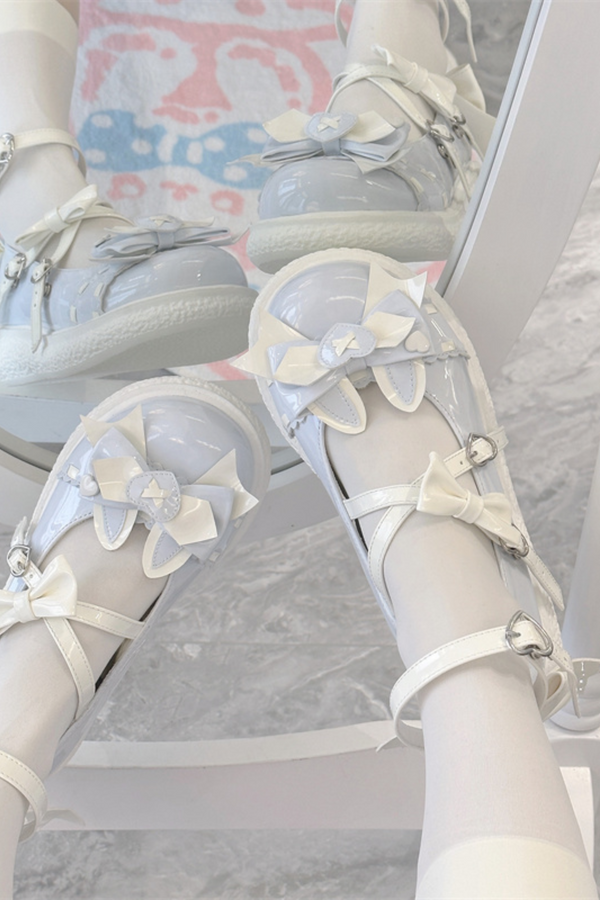 Cookie Lolita Cream Bunny Shoes