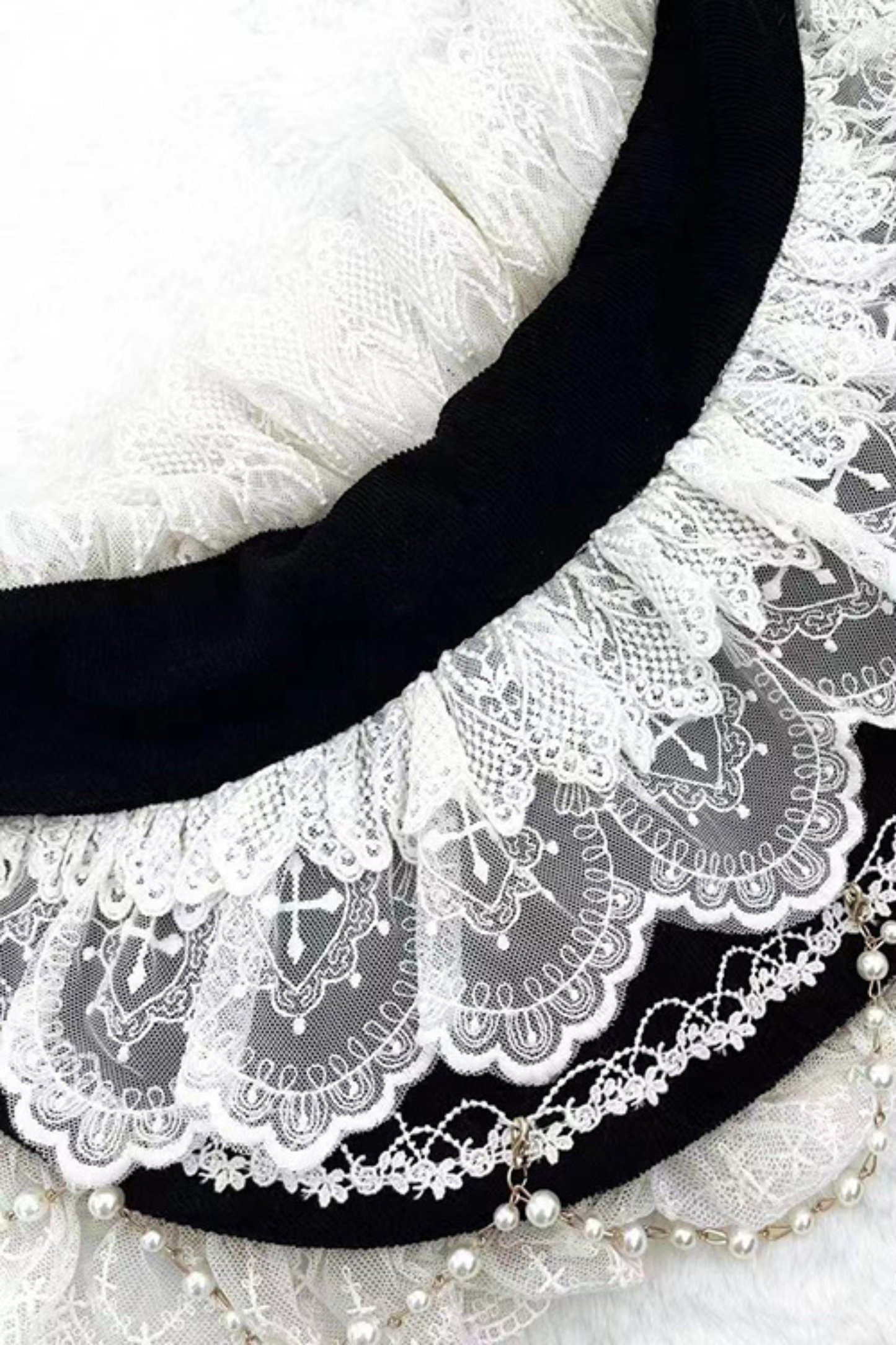Gothic Doll Lace Jumperskirt + Bonnet + Shawl