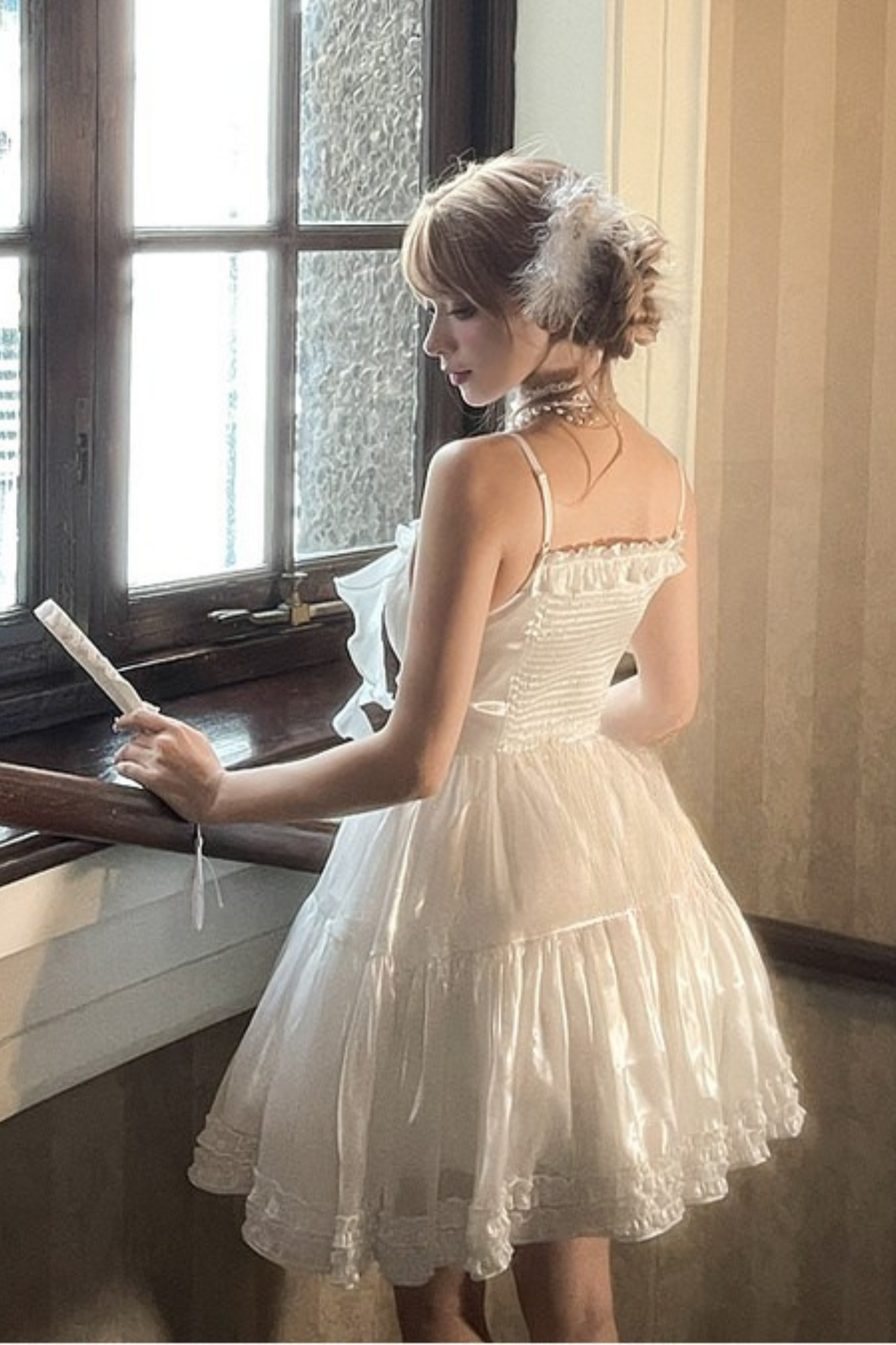 Heavy Shatindal Cami Sole Dress + Lace Asymmetrical Shawl