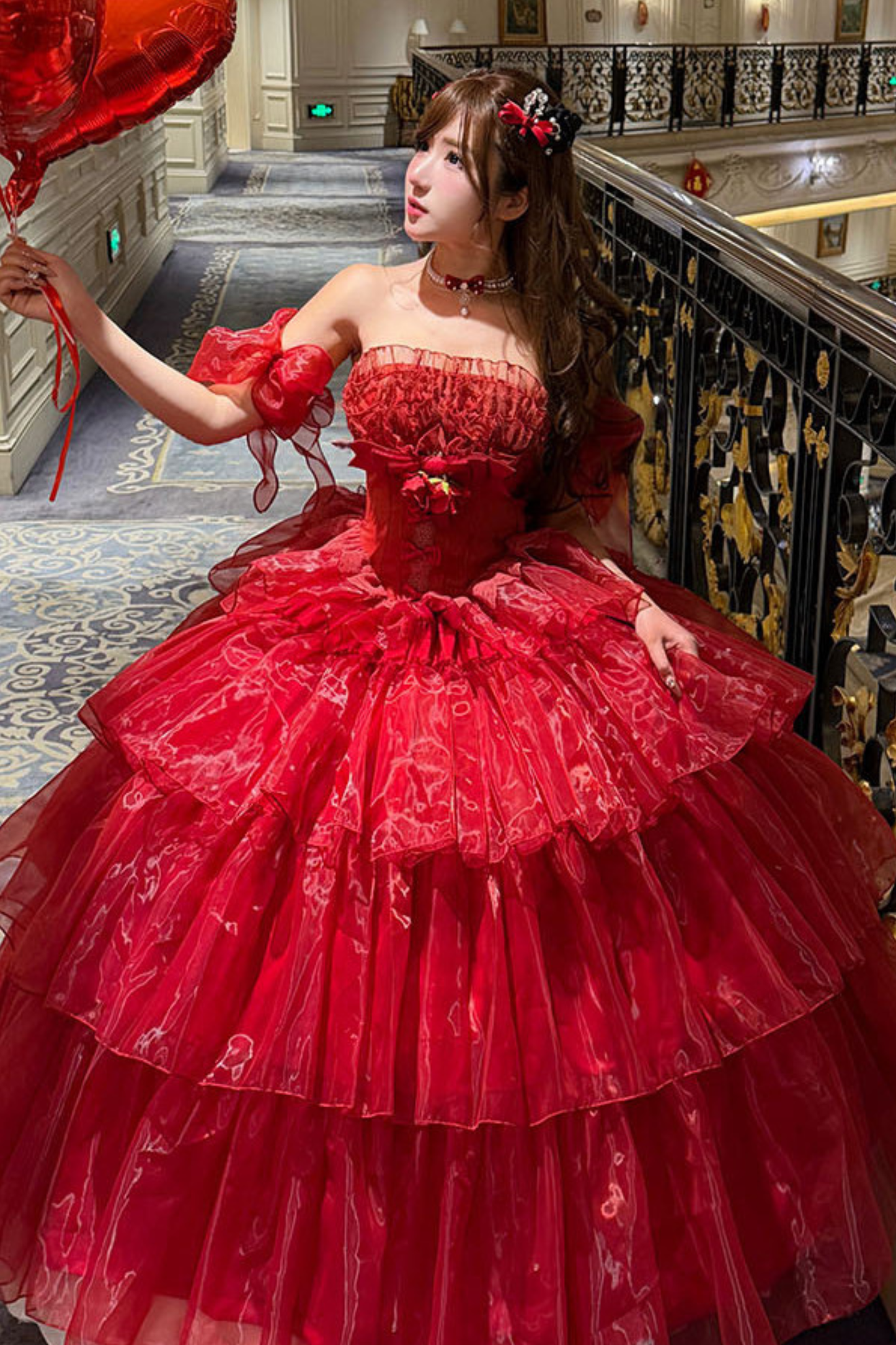 [3월 30일 예약마감] 우아한 무스 러브송 레드 원피스+소매