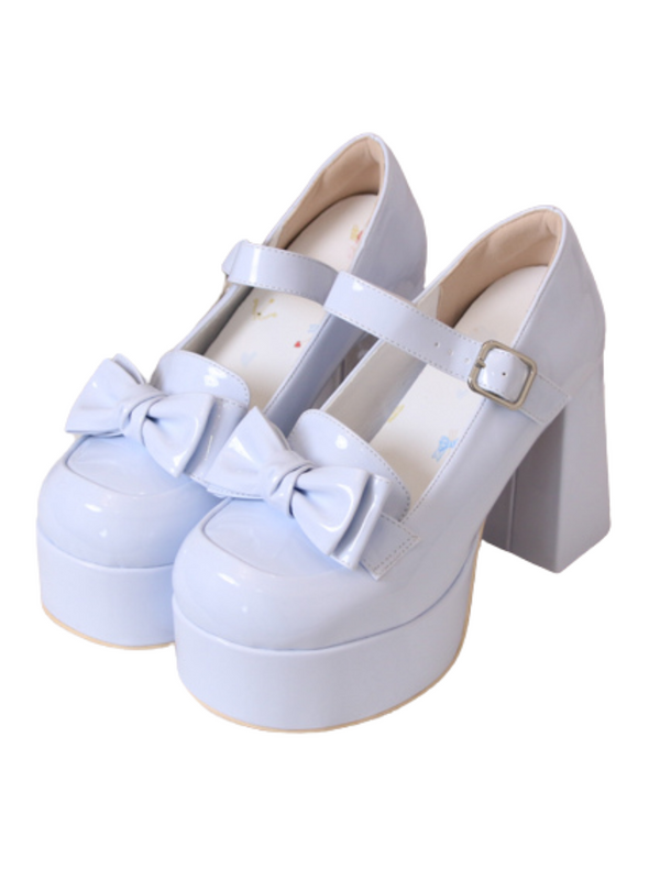 Lolita Ribbon Round Toe Single High Heel