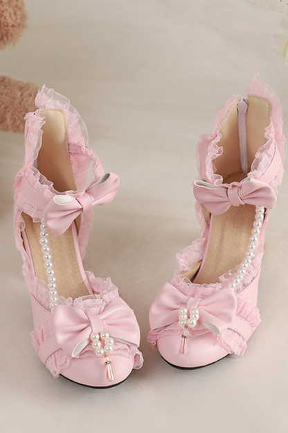 パールリボンプリンセスロリータシューズ