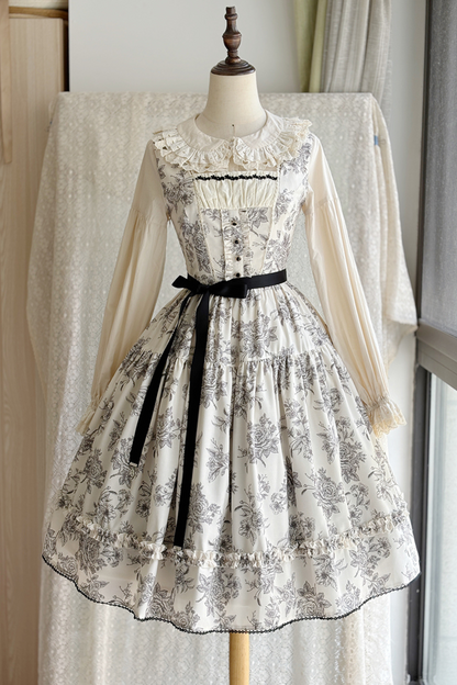 Sketch Wild Rose Elegant Lolita Jumperskirt