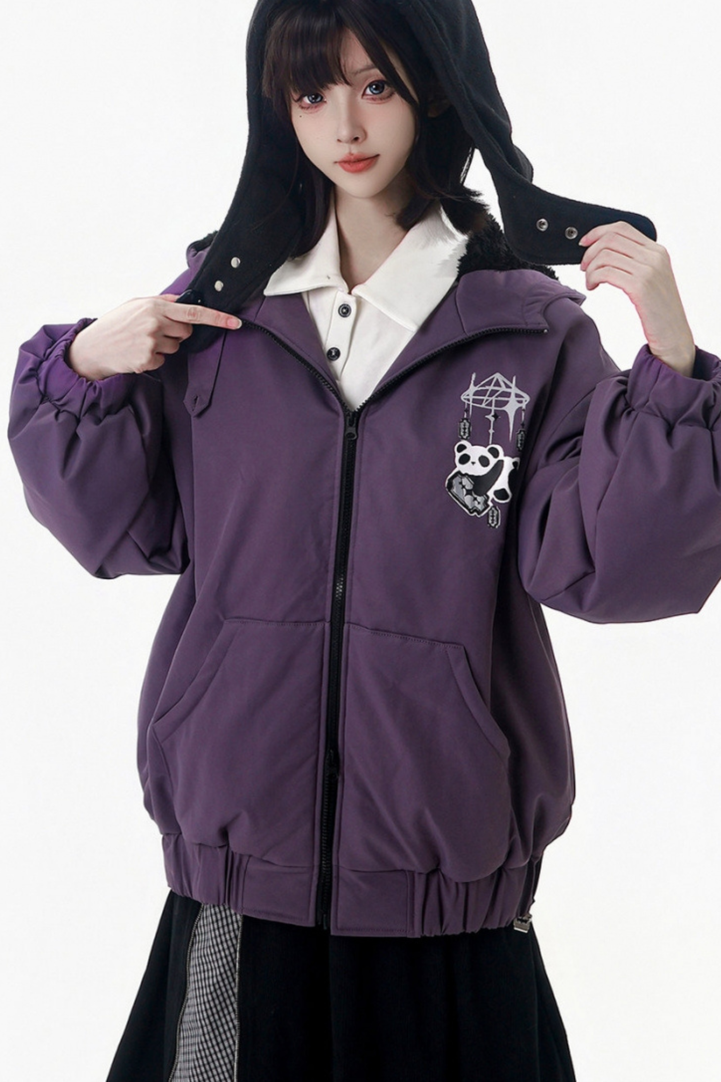 Blackberry Hooded Jacket + Top + Pants + Skirt