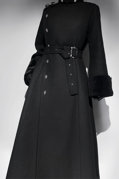 スタンドネック皇子ロングコート