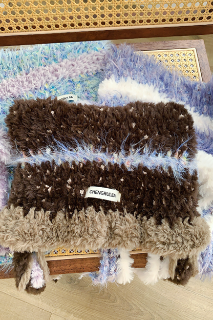 猫耳ファーフェイスプロテクターニット帽