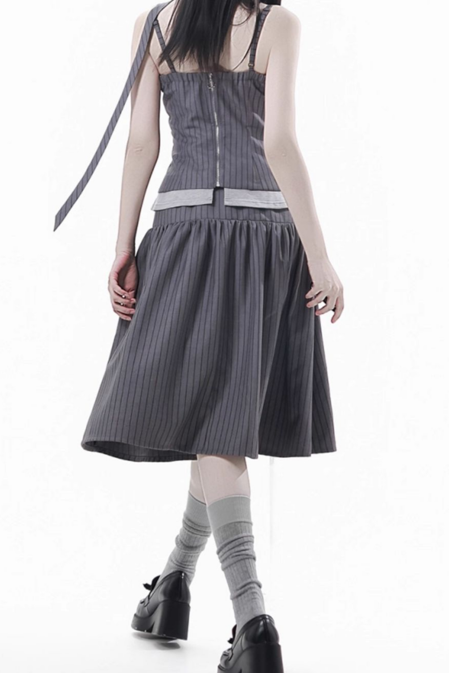 モードアカデミージャケット+アシメトップス+キャミソール+スカート+スカーフ