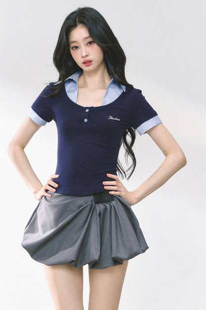 ストレートショルダーアメリカンシャツトップス