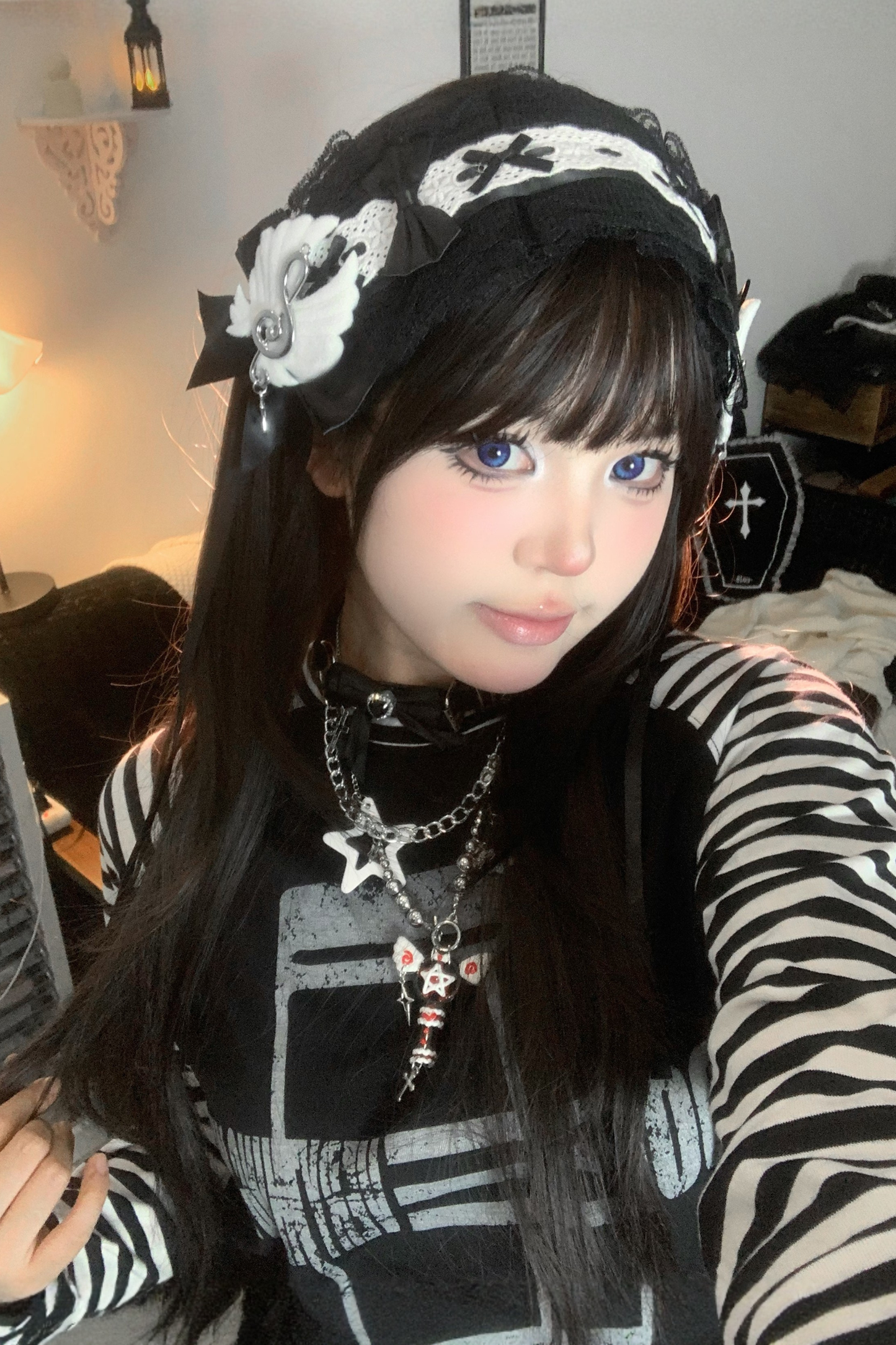 ゴシックレースリボンヘッドバンド