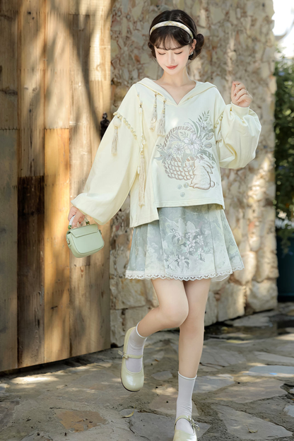 China Sweatshirt + Half Skirt