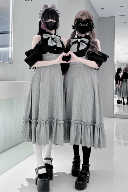 Mine Cute Bicolor Ribbon Dress